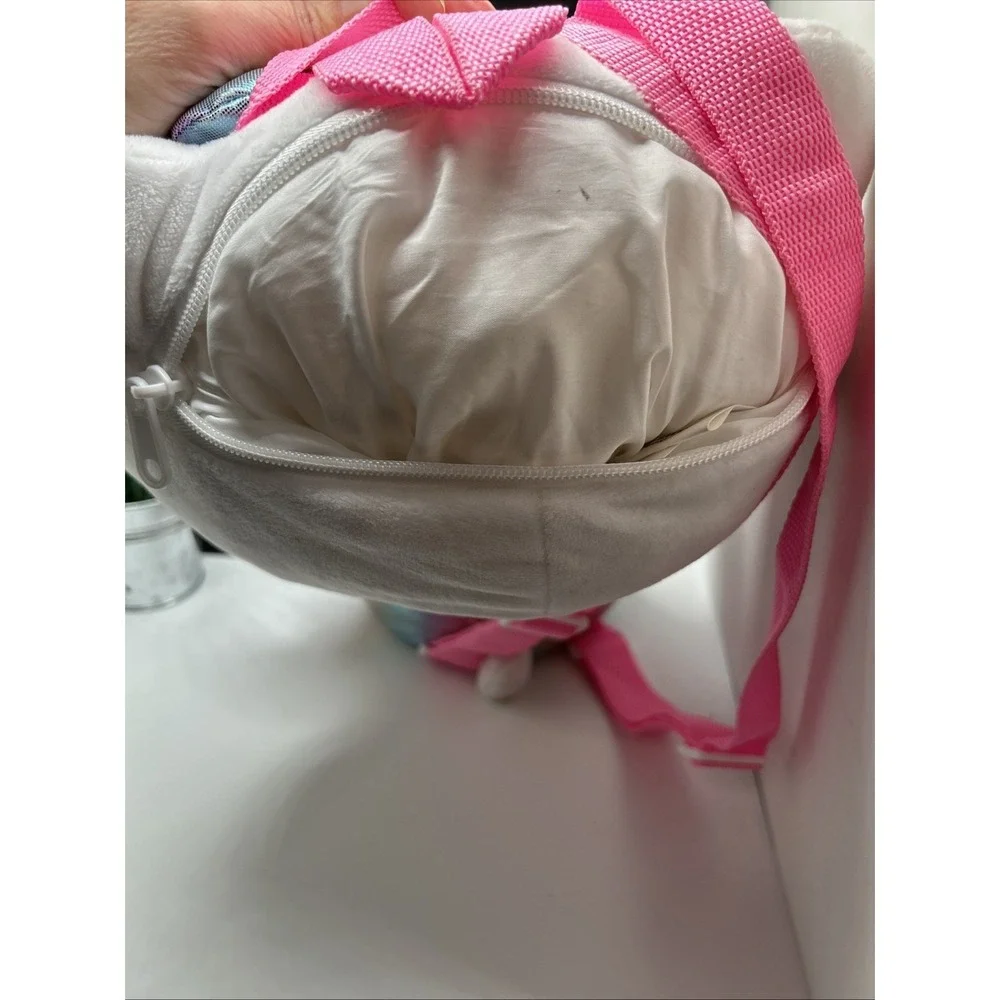 Hello Kitty‎ Rainbow iridescent pink Plush Backpack adjustable straps 10x8x14